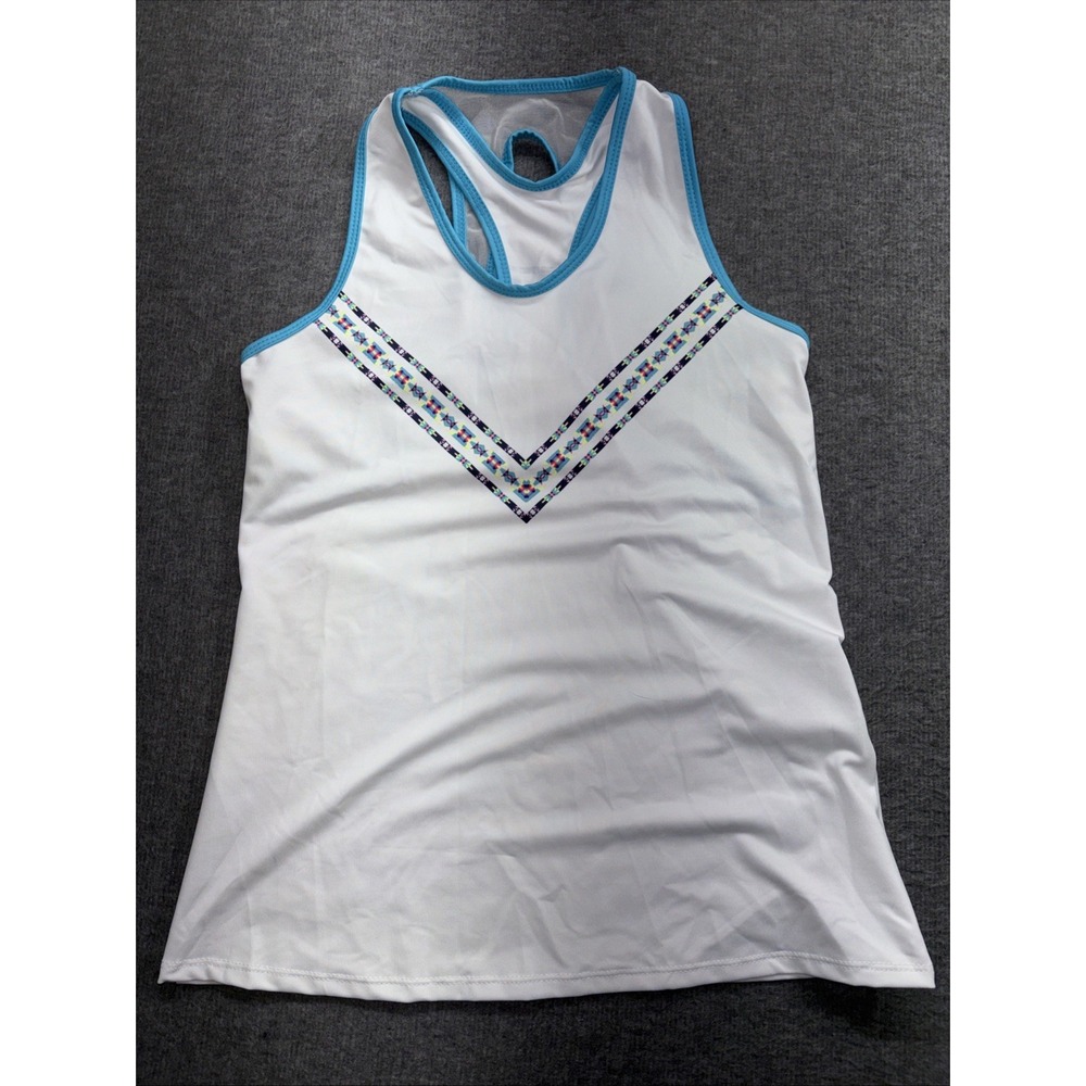 Lucky in Love Wet and Wild White Women's Tennis Tank‎ Top Size XS 0-2 NWT